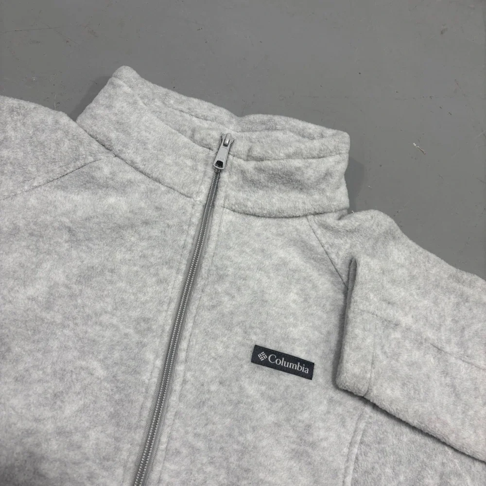 Columbia Benton Springs Full Zip Fleece Jacket Grey Womens 2X 1372112-034 NEW